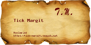 Tick Margit névjegykártya