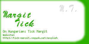 margit tick business card